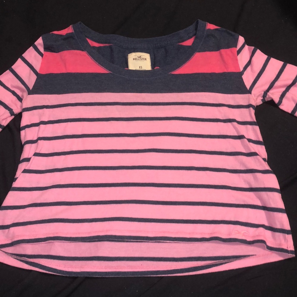 Hollister Pink Striped Shirt